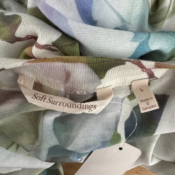 Soft Surroundings Vintage Rose Tunic Top Large Gardenia Floral NWT TP-3507 - Picture 11 of 12